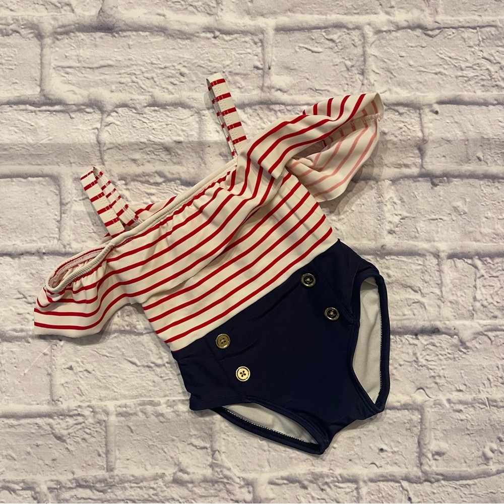 Janie & Jack “Sailor” one piece swimsuit
 (6-12 months)